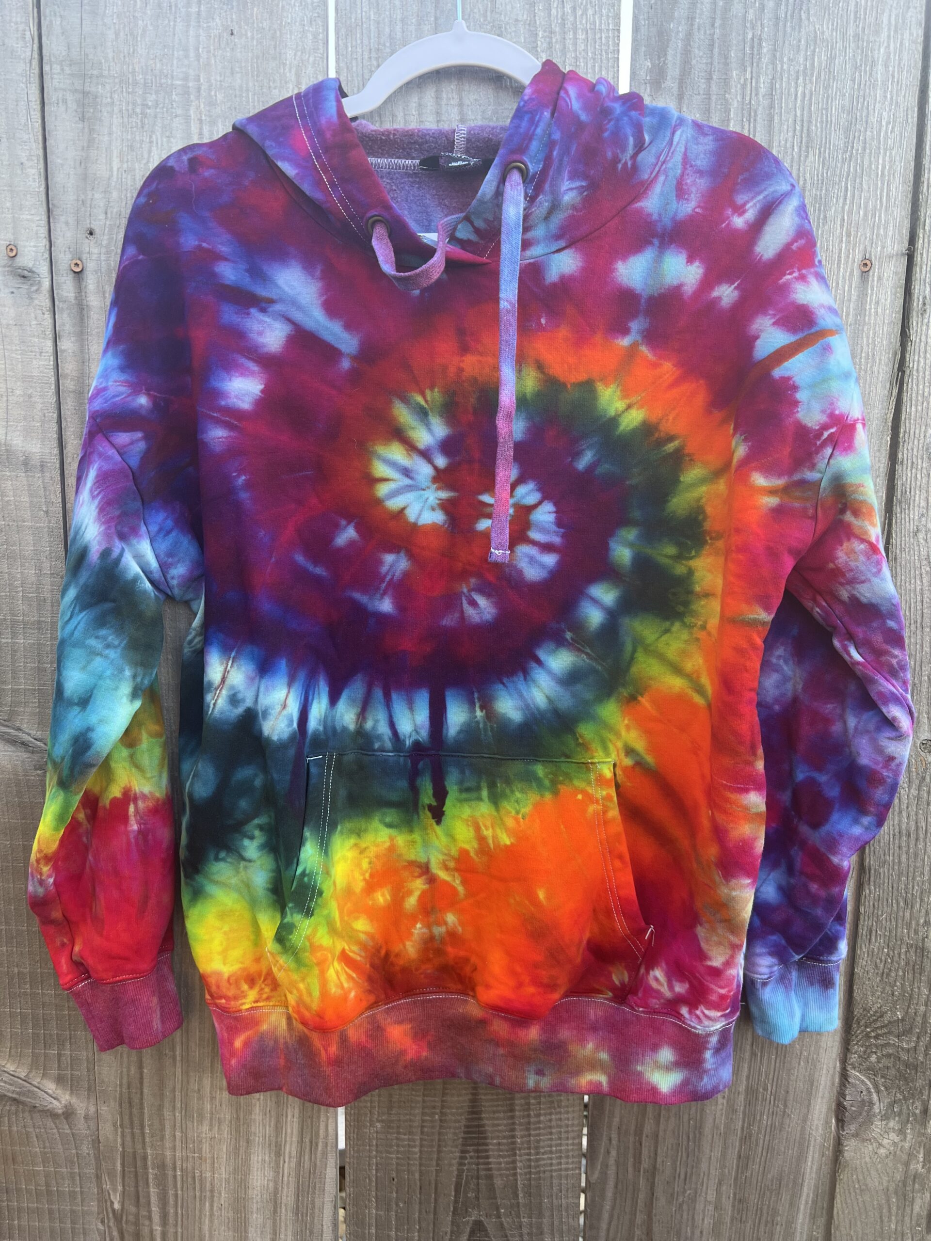 Very Soft Ice dyed Hoodie Size Medium Color You Groovy Tie Dye