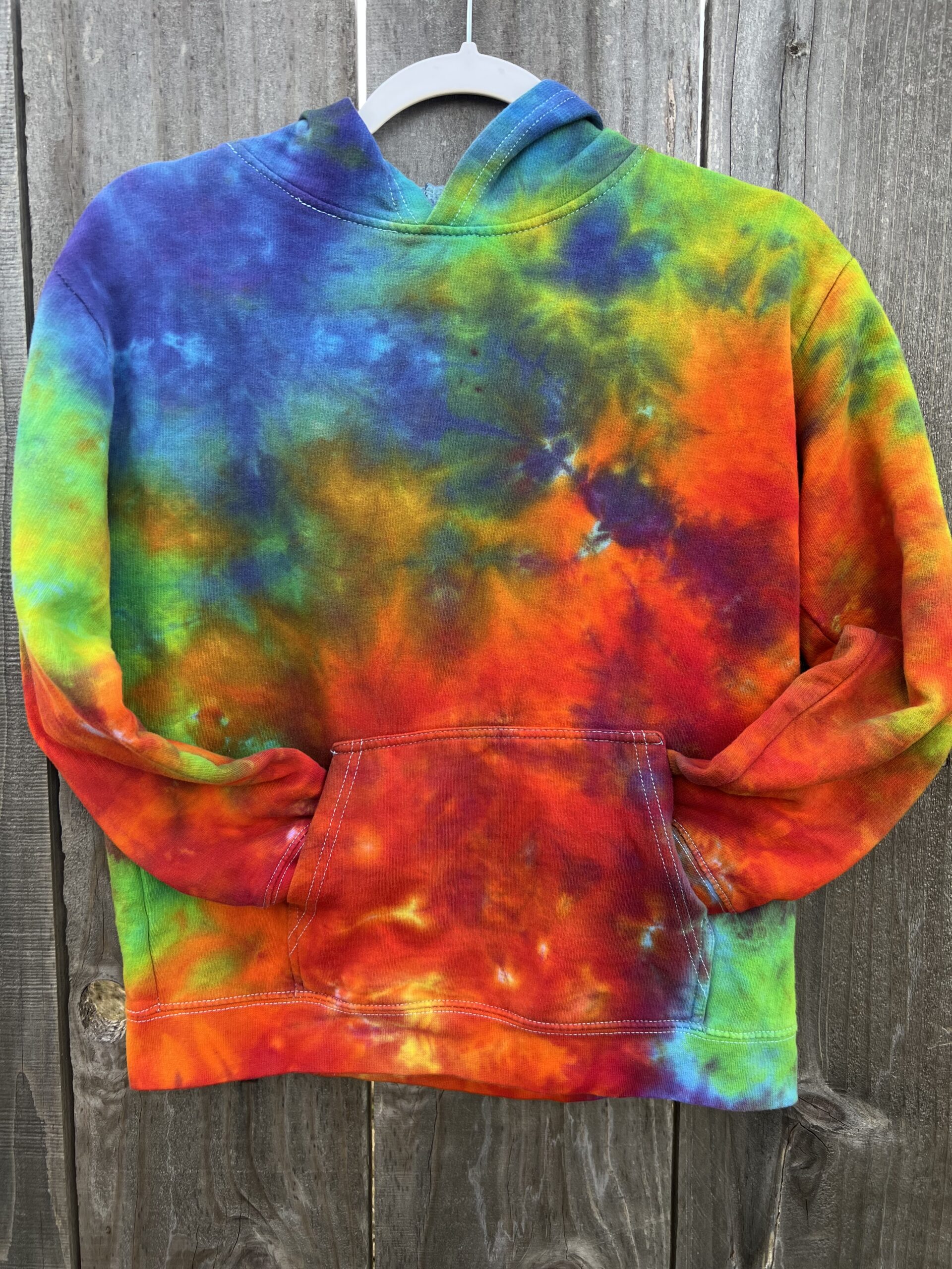 Kids Light Weight Hoodie Tie Dye Size Large Color You Groovy Tie Dye